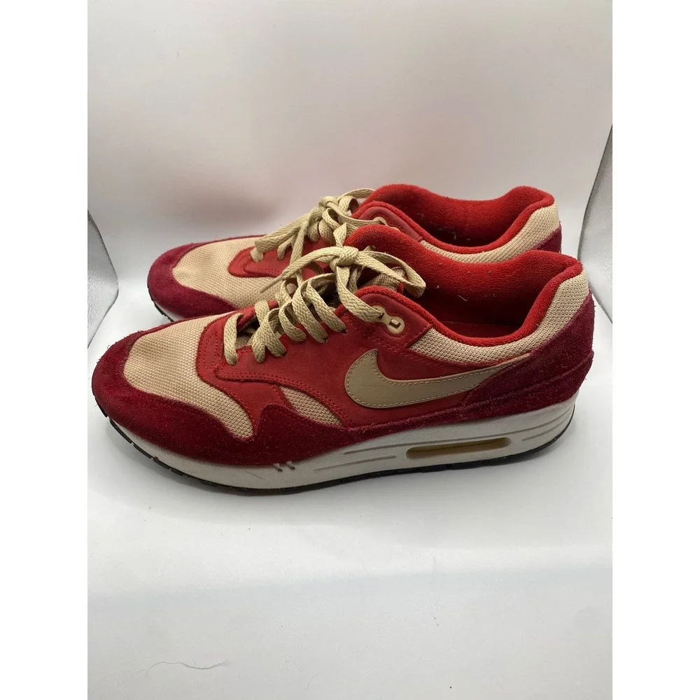 Size 10 -‎ Nike Air Max 1 Premium Retro Red Curry (908366-600)